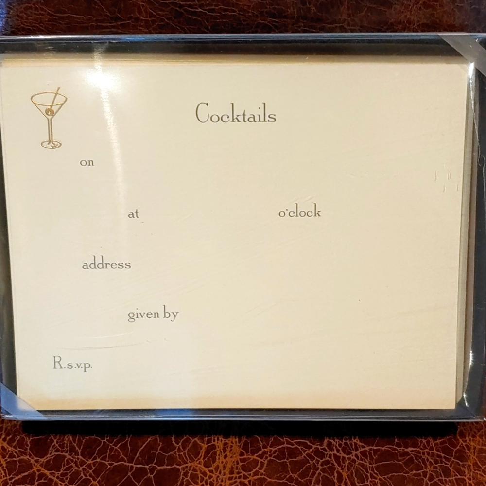 2 Boxes Gand-engraved Cocktail Invitations